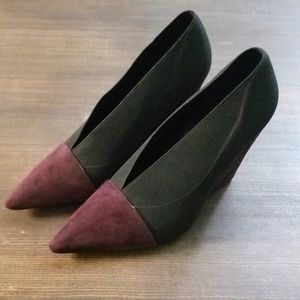 Nine West velvet and stretch wedges, size 9 medium width